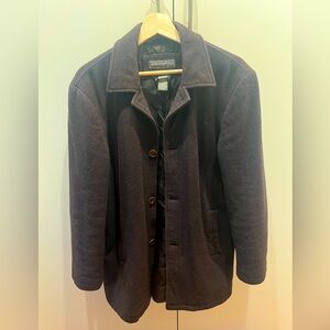 Dark Brown Banana Republic Men’s Wool Cashmere Car Coat Small